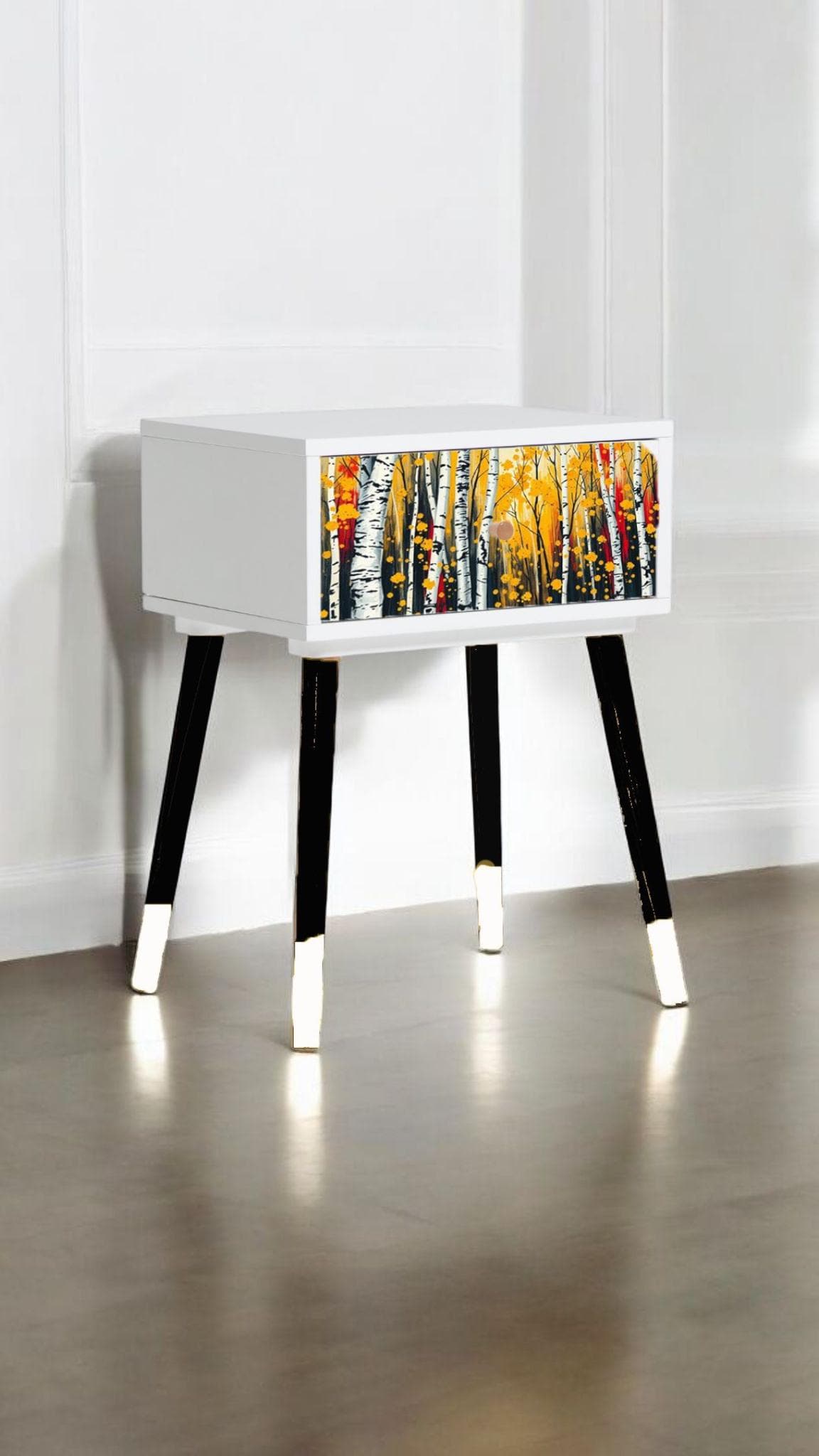 Custom Retro Bedside Table - Choose Your Color, Design & Legs - Transform Your Bedroom - Handcrafted Home Decor
