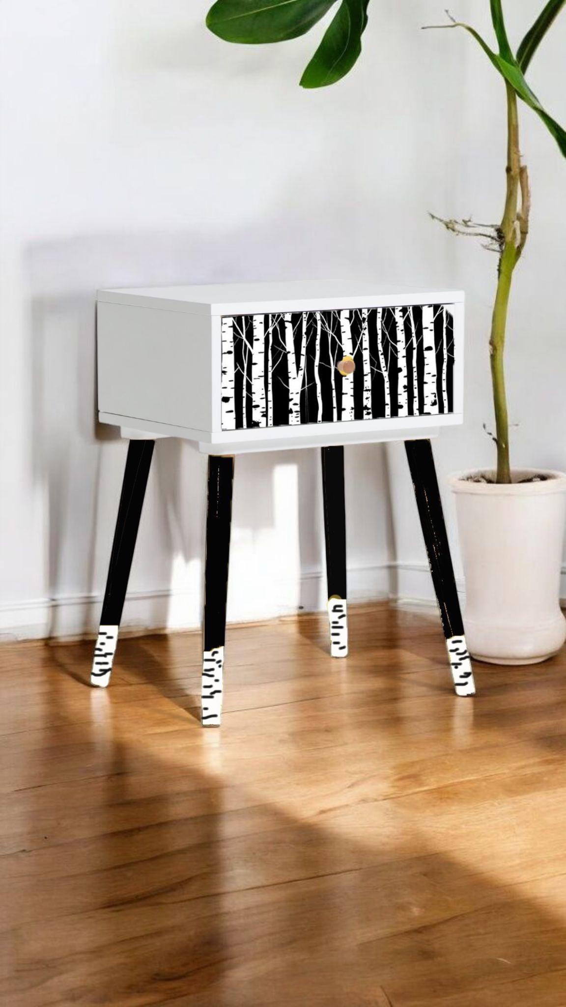 Custom Retro Bedside Table - Choose Your Color, Design & Legs - Transform Your Bedroom - Handcrafted Home Decor