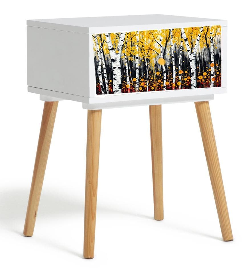 Retro Bedside Table Customizable Colour & Design Options - Transform Your Bedroom Décor - Choose Your Leg Style - Add a Pop of Vintage