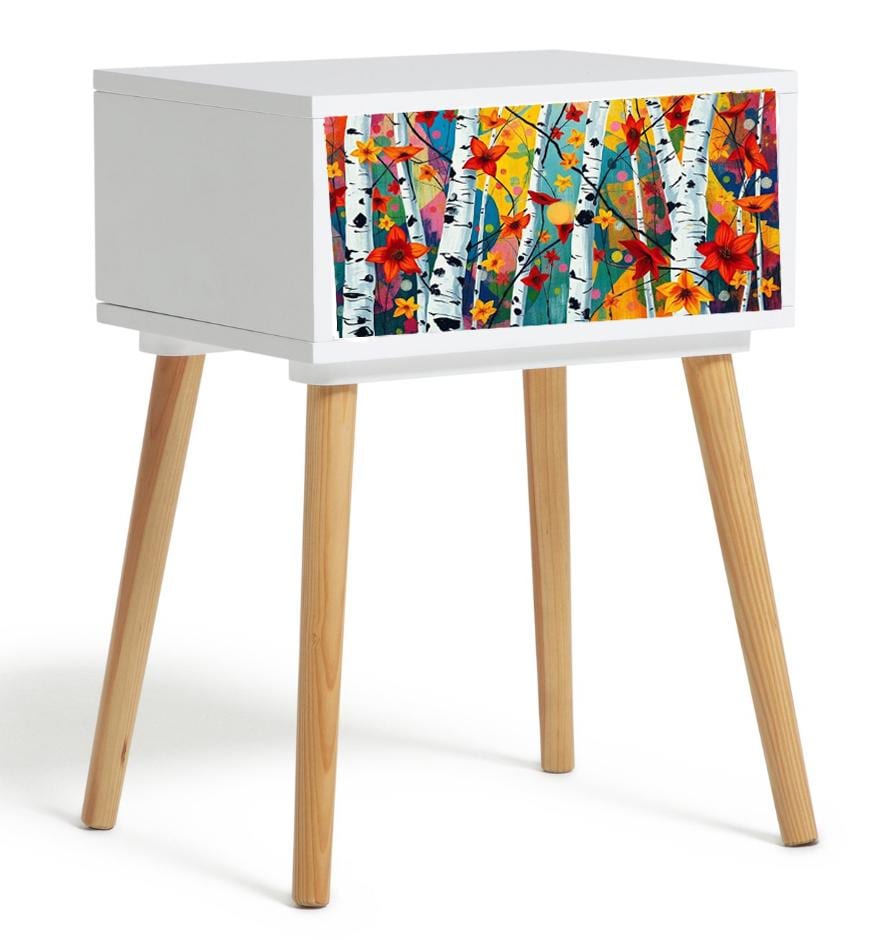 Retro Bedside Table Customizable Colour & Design Options - Transform Your Bedroom Décor - Choose Your Leg Style - Add a Pop of Vintage