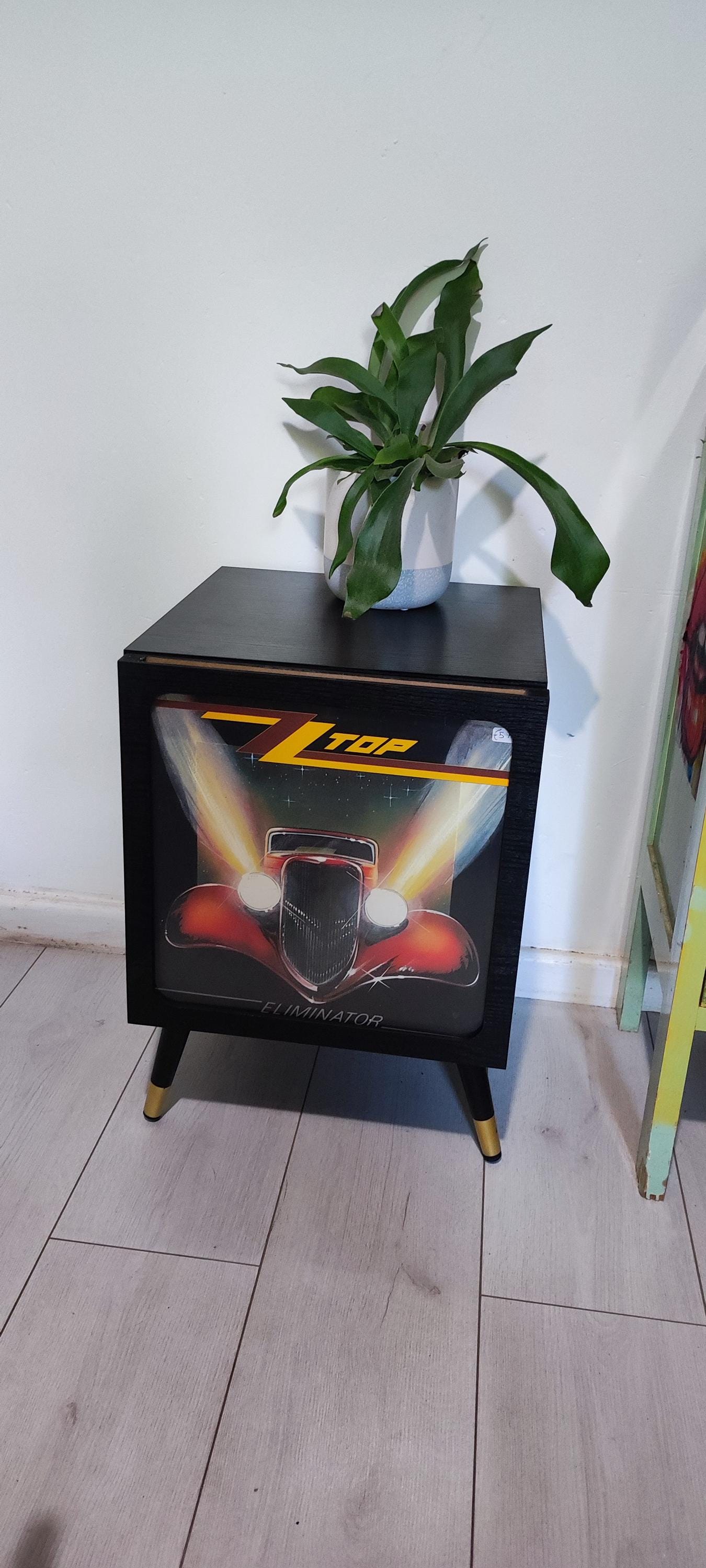 Vinyl Record Stand With Storage and Shelf - Choose Leg Size and Color - Perfect Gift for Music Collectors