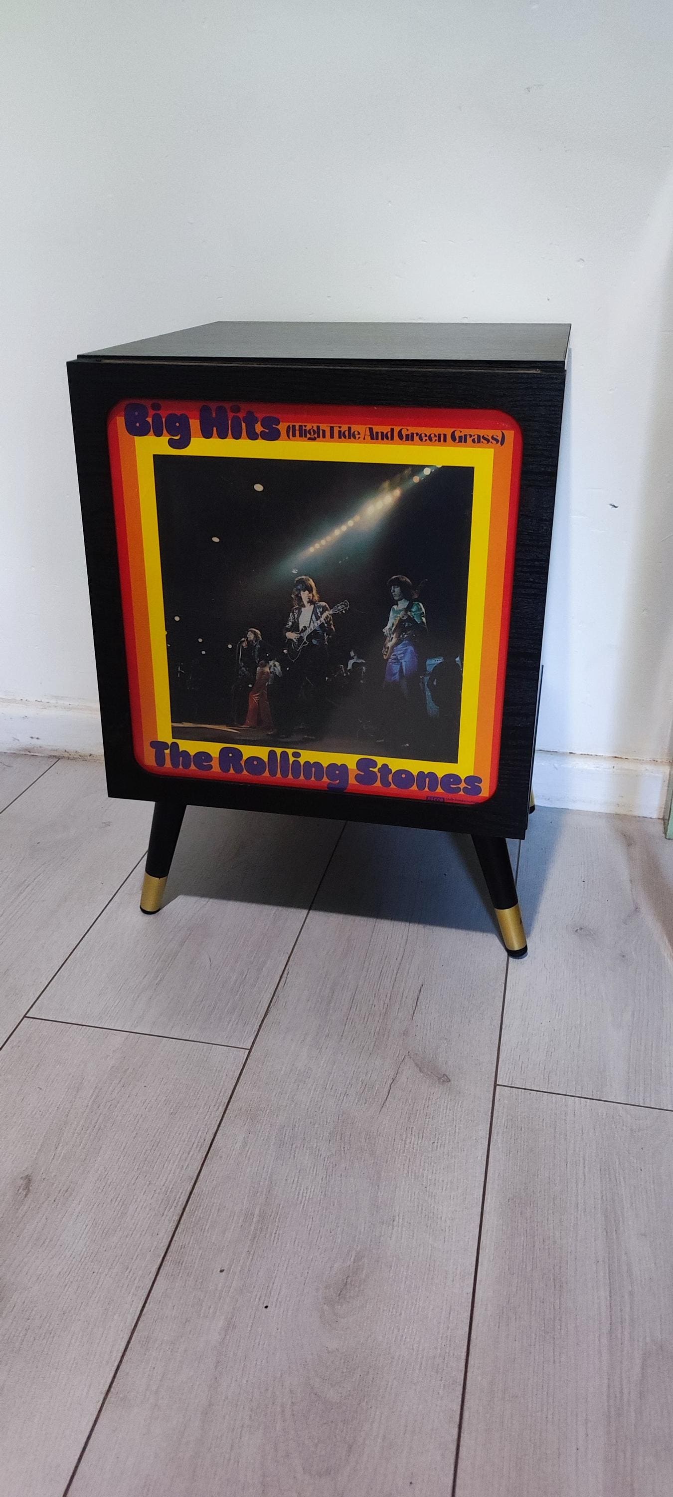 Vinyl Record Stand With Storage and Shelf - Choose Leg Size and Color - Perfect Gift for Music Collectors