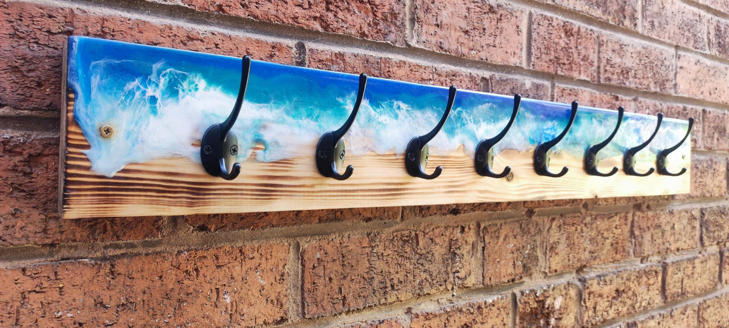 Industrial Coat Hook Hanger with ocean resign design