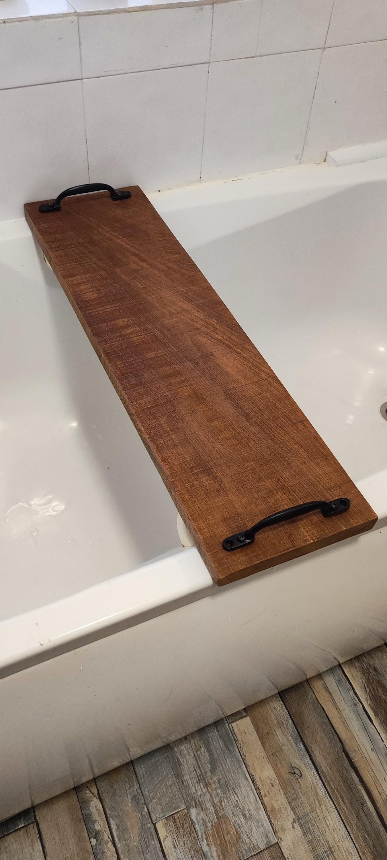 Sapele wood bath tray
