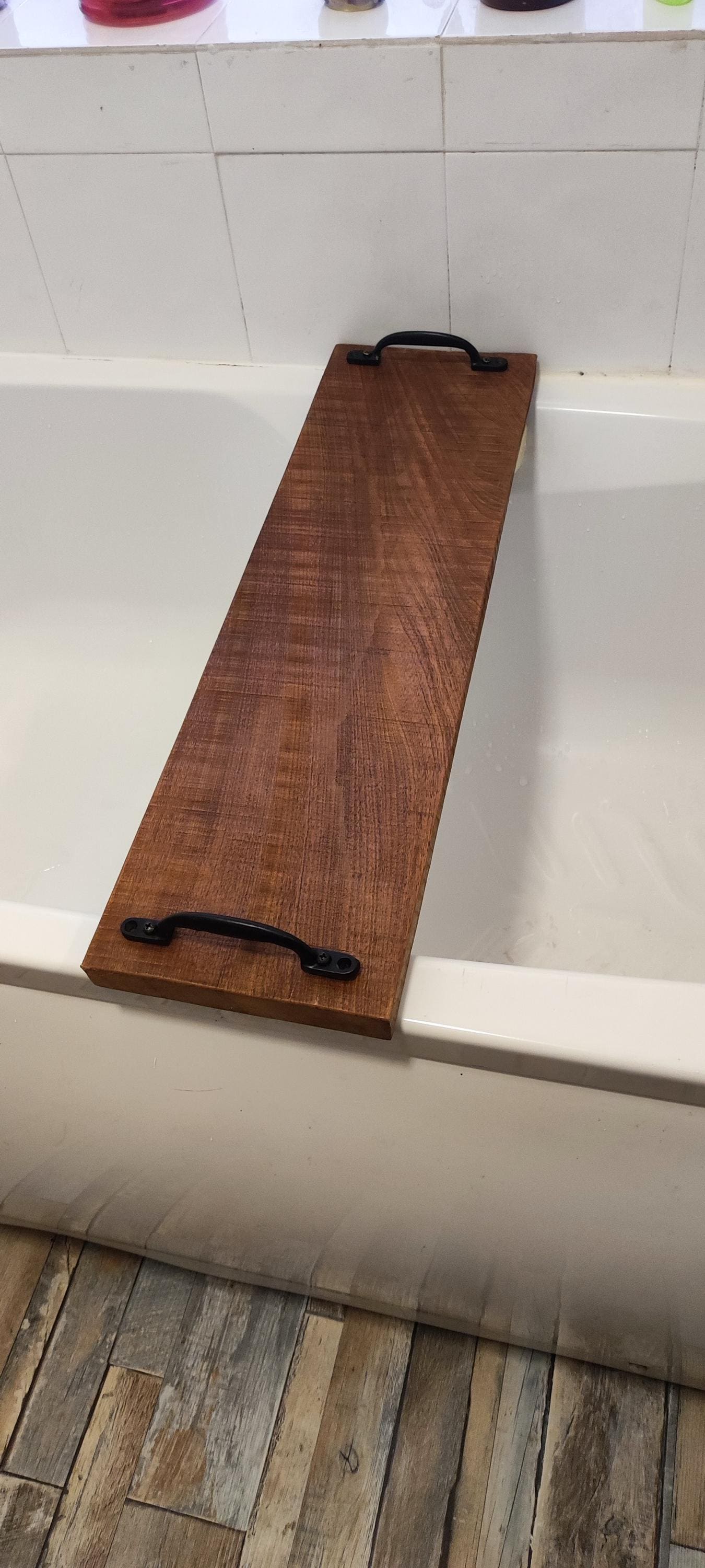Sapele wood bath tray