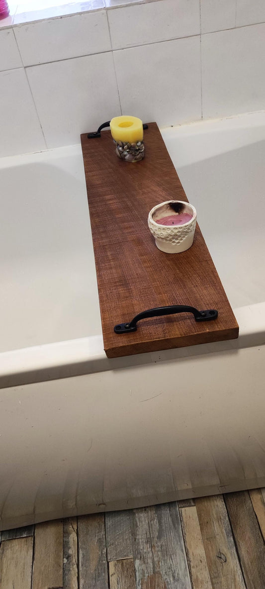 Sapele wood bath tray