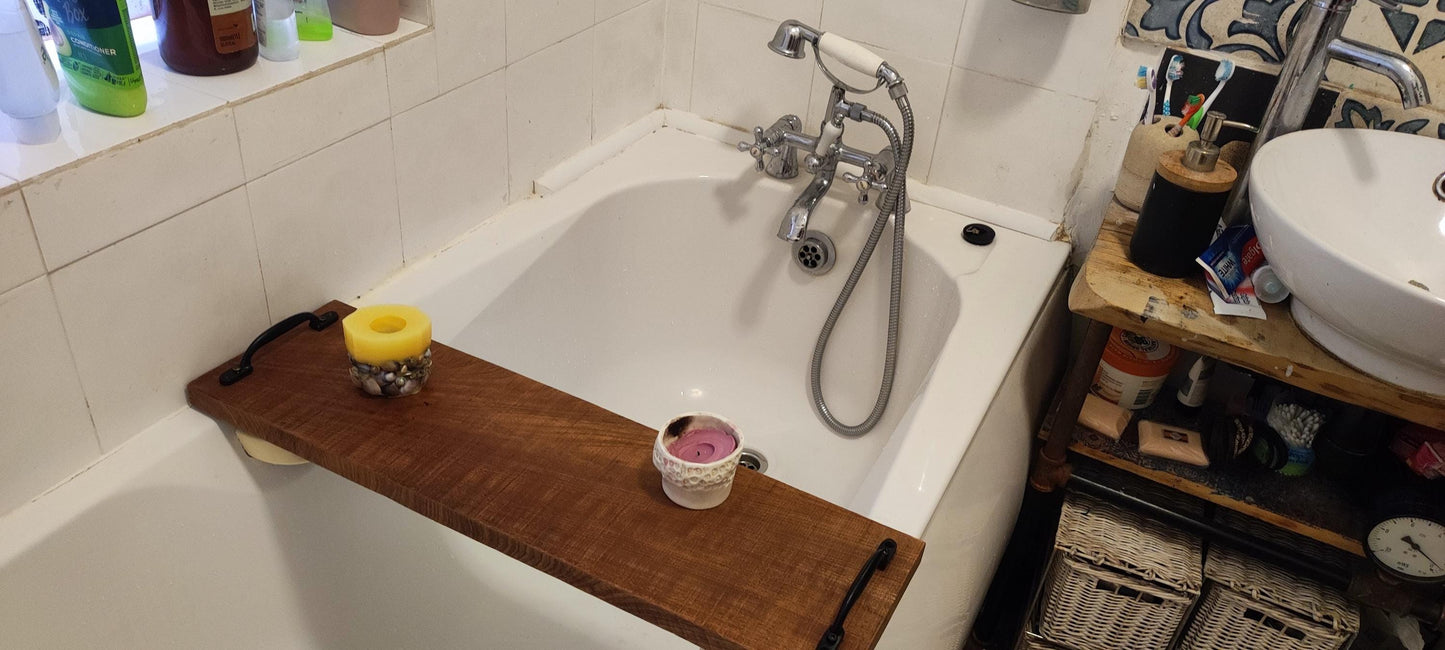 Sapele wood bath tray