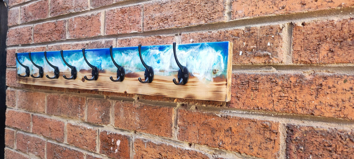 Industrial Coat Hook Hanger with ocean resign design