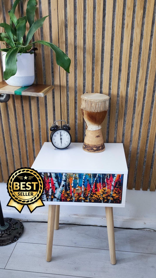 Nature-Inspired Bedside Table with Custom Color and Design Options, Choose Your Legs for a Unique Bedroom Transformation
