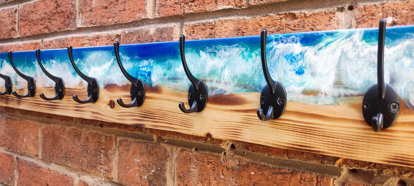 Industrial Coat Hook Hanger with ocean resign design
