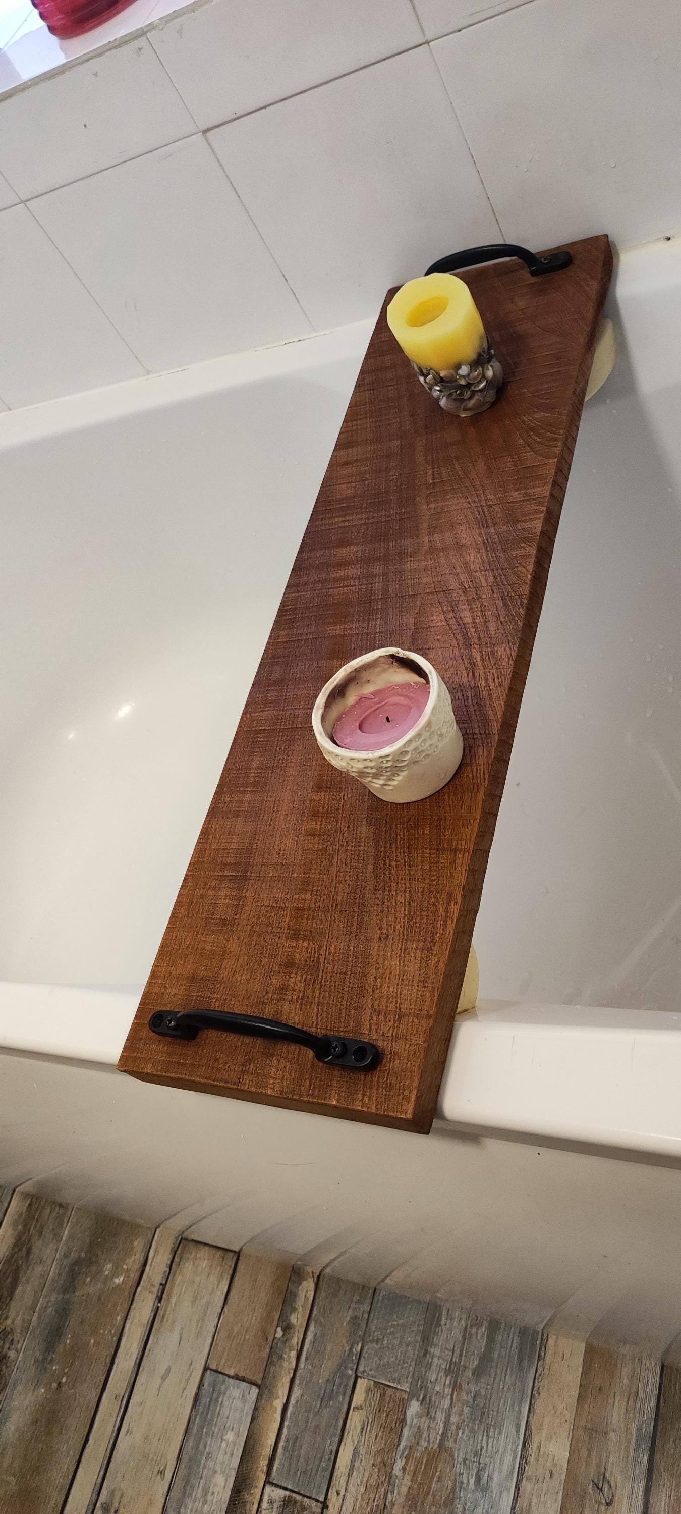 Sapele wood bath tray