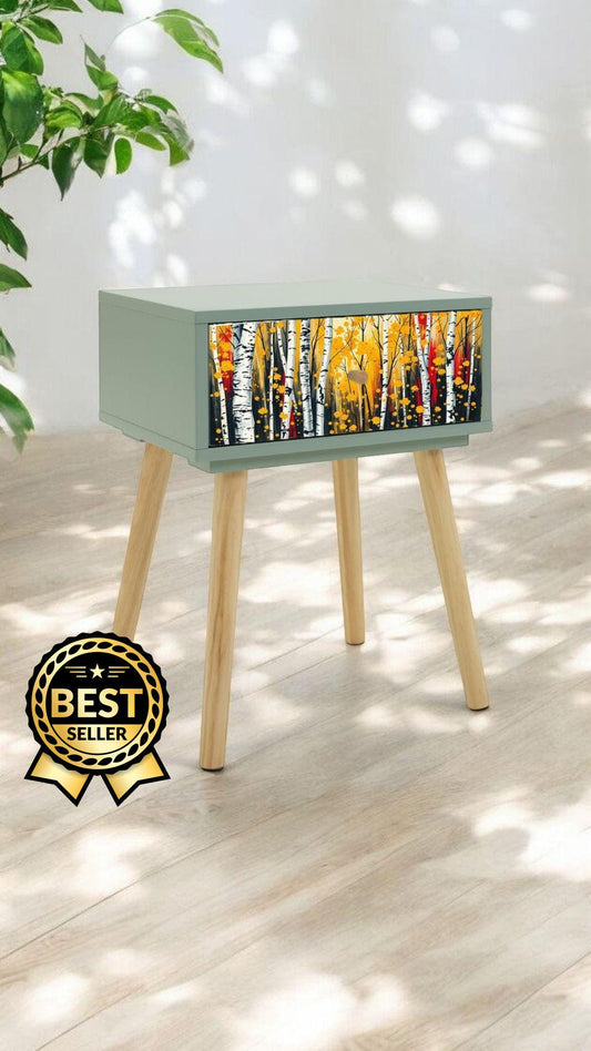 Retro Bedside Table with Custom Color, Design, and Leg Options - Perfect Addition for Any Home, Transform Your Bedroom