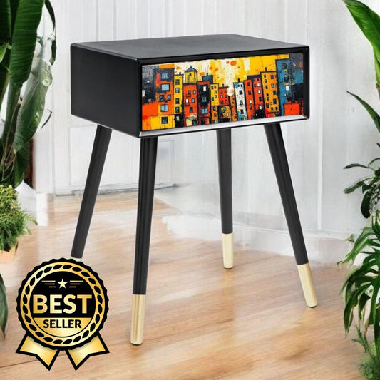 Retro Bedside Table in Custom Color and Design - Transform Your Bedroom with this Stylish Furniture Piece