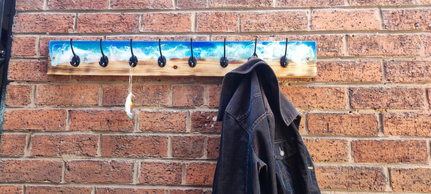 Industrial Coat Hook Hanger with ocean resign design