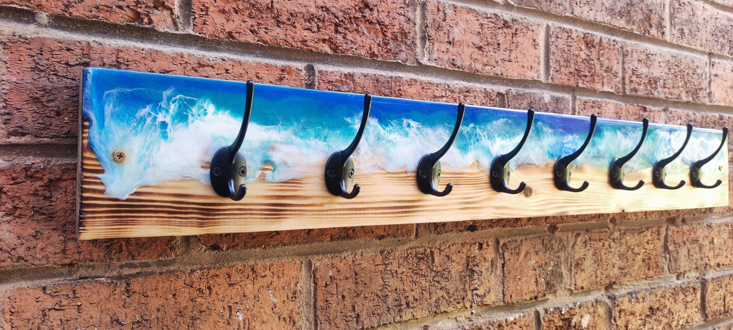 Industrial Coat Hook Hanger with ocean resign design