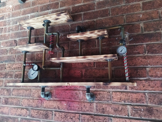 Steampunk shelves industrial retro