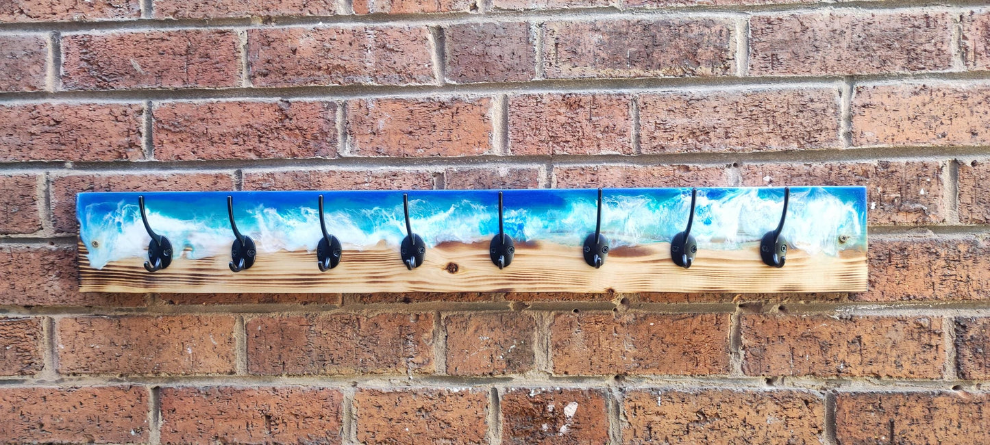 Industrial Coat Hook Hanger with ocean resign design