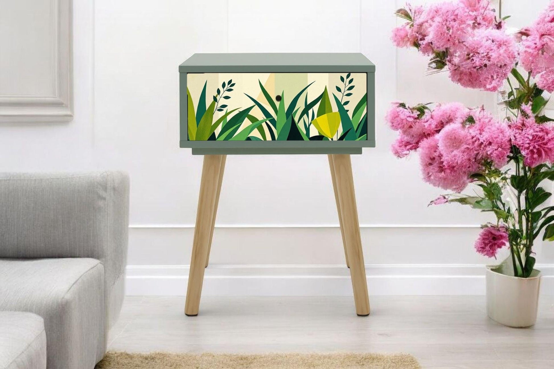 Retro Bedside Table - Custom Color & Design - Vintage-Inspired Decor - Choose Your Legs - Bedroom Transformation Piece