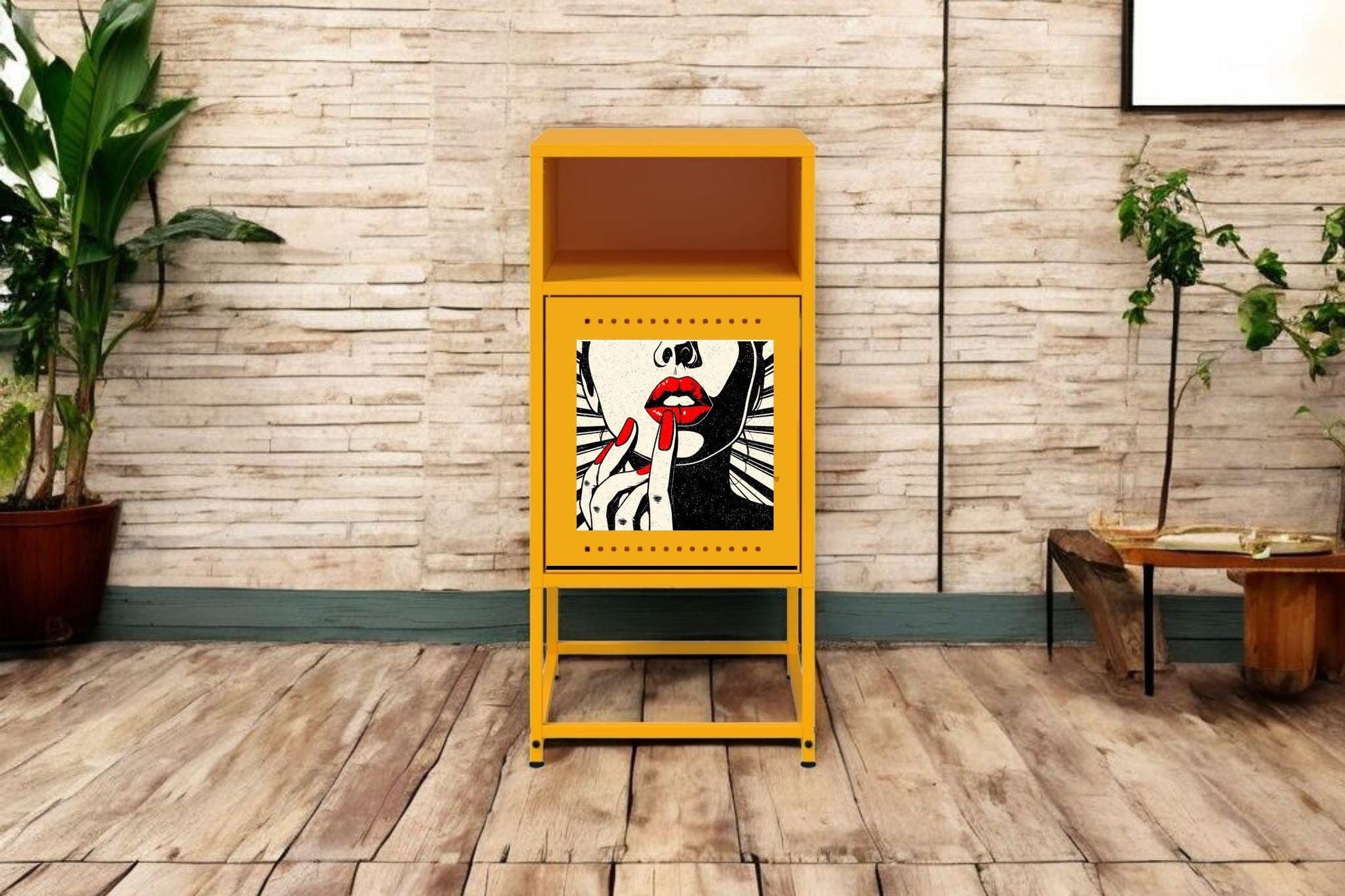 Industrial Steel Bedside Table - Custom Design & Colour Options - Retro Style Décor Piece for Home Interiors