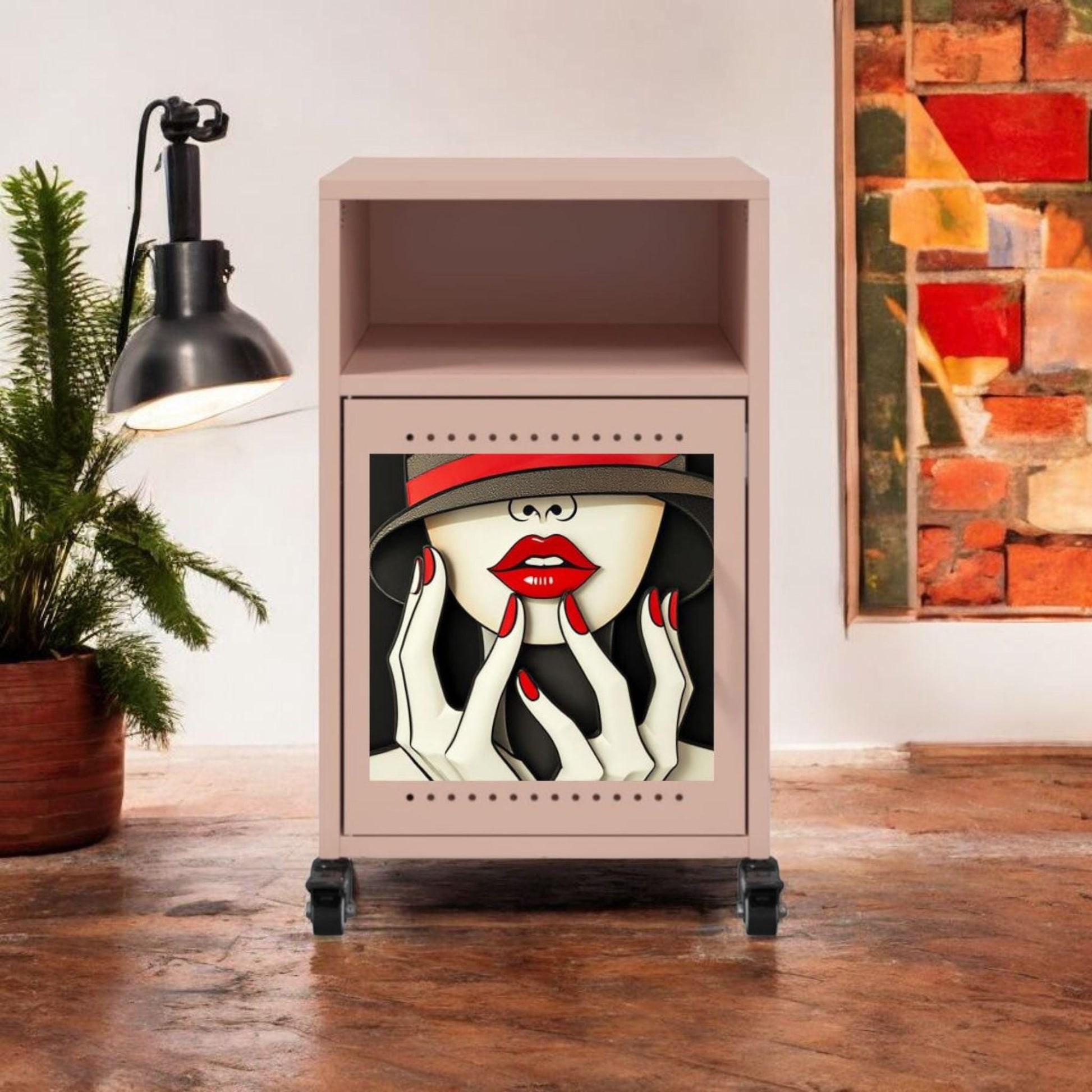 Custom Industrial Steel Bedside Table - Retro Design Options - Handmade Home Decor for Modern Living Spaces