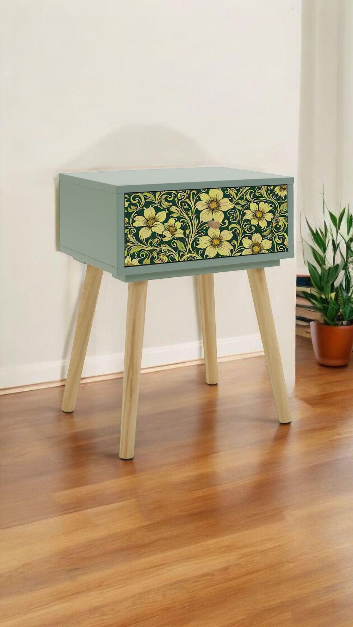Retro Bedside Table - Custom Color & Design - Vintage-Inspired Decor - Choose Your Legs - Bedroom Transformation Piece