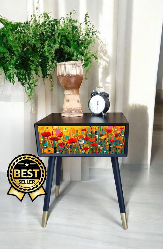 Nature inspired Bedside Table - Choose Color, Design, & Legs - Transform Your Bedroom with this Stylish