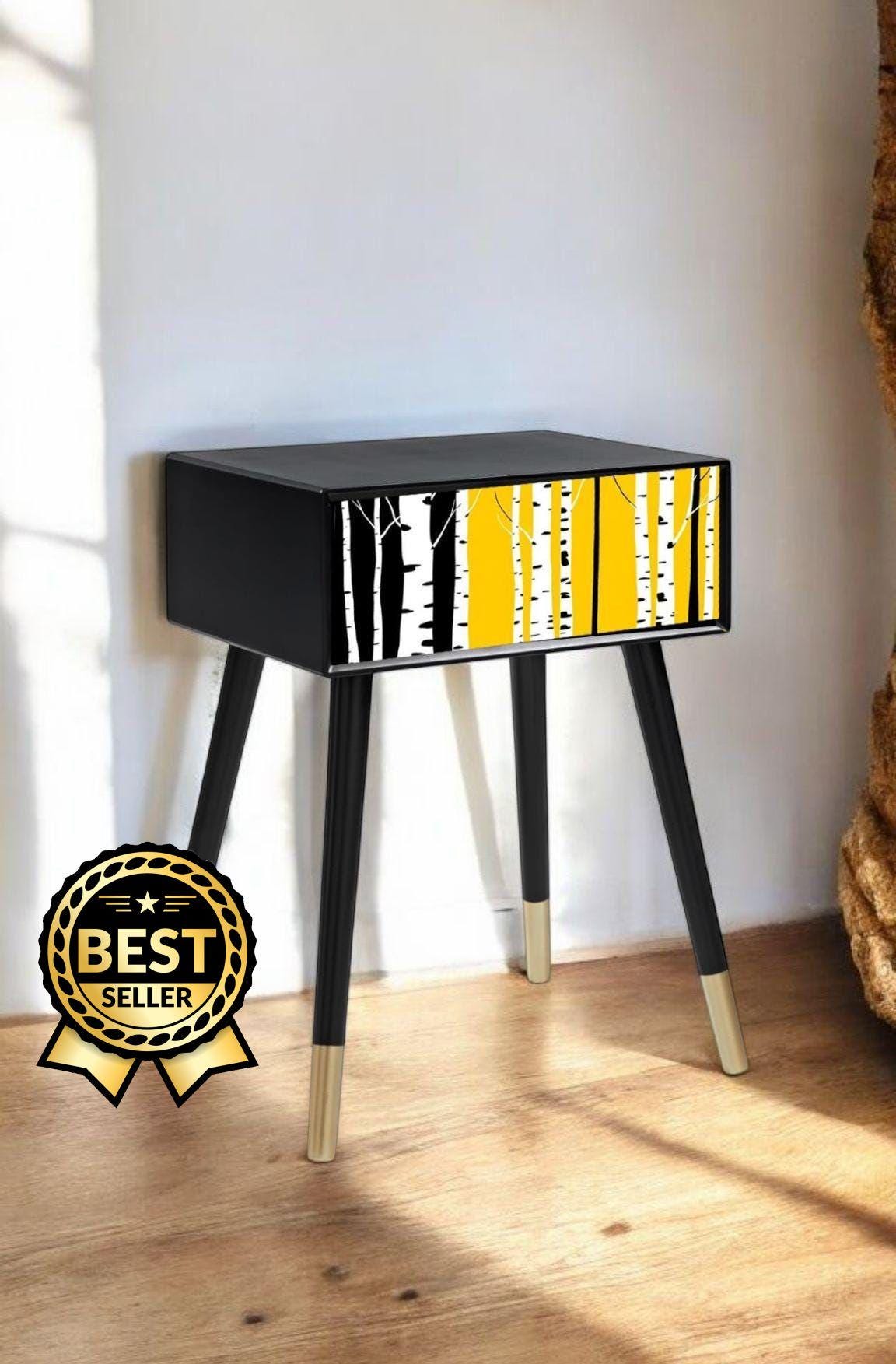 Custom Retro Bedside Table - Personalized Colour, Design, - Transform Your Bedroom Décor!