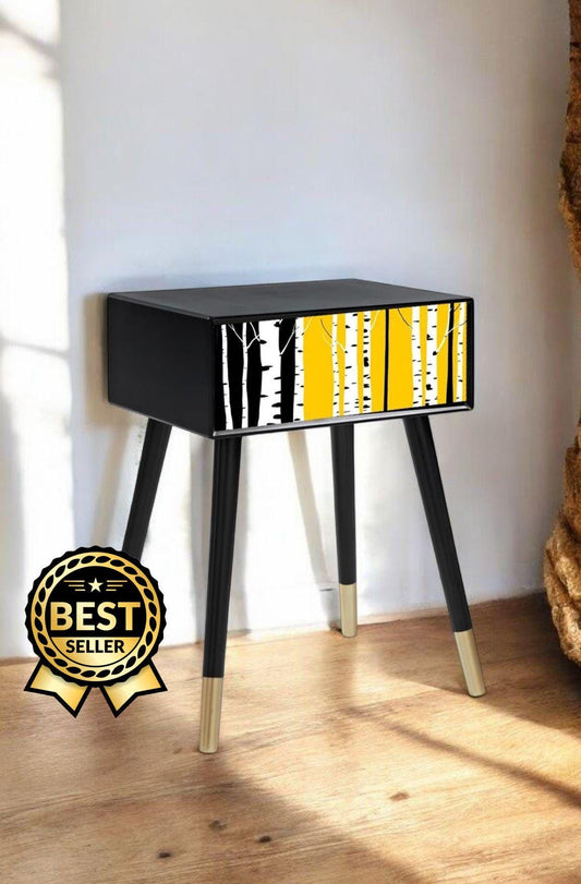 Custom Retro Bedside Table - Personalized Colour, Design, - Transform Your Bedroom Décor!