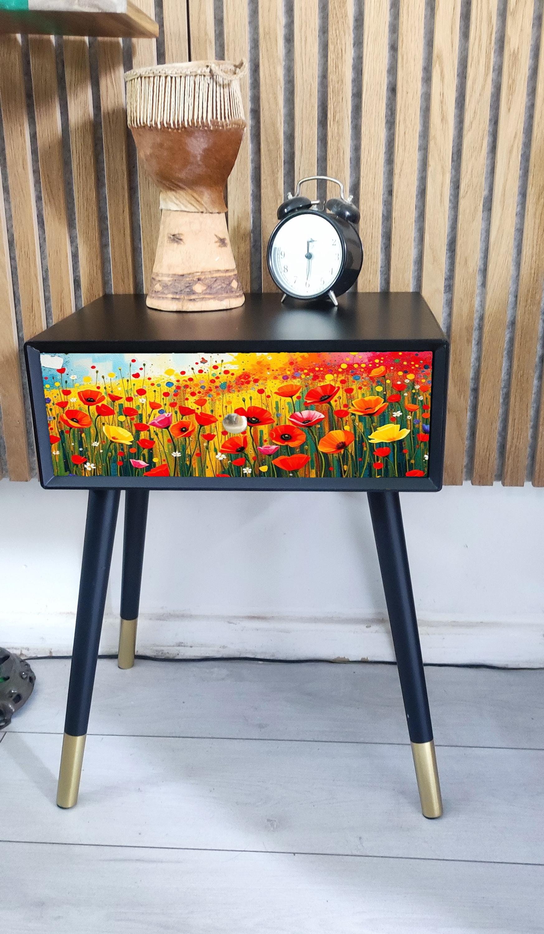 Custom Retro Bedside Table | Colourful Design Options | Transform Your Bedroom Decor