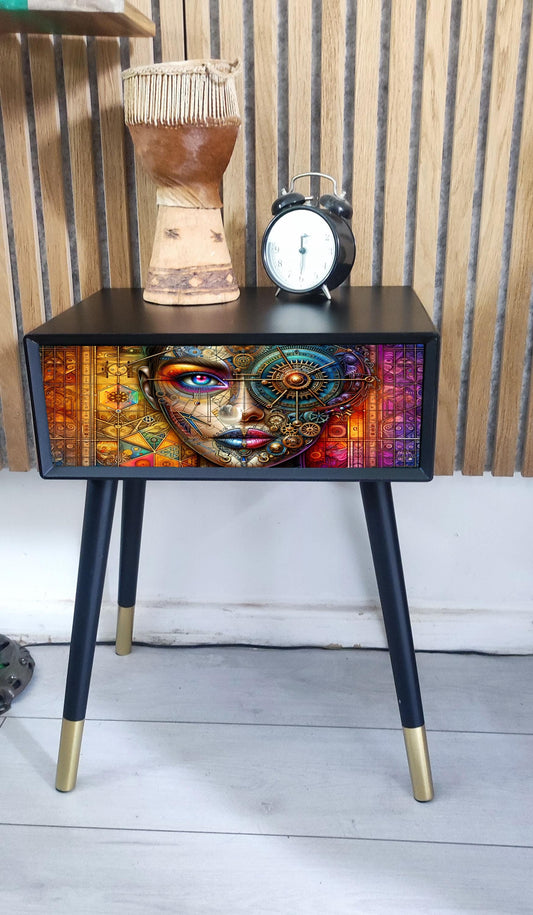 Custom Retro Bedside Table | Colourful Design Options | Transform Your Bedroom Decor