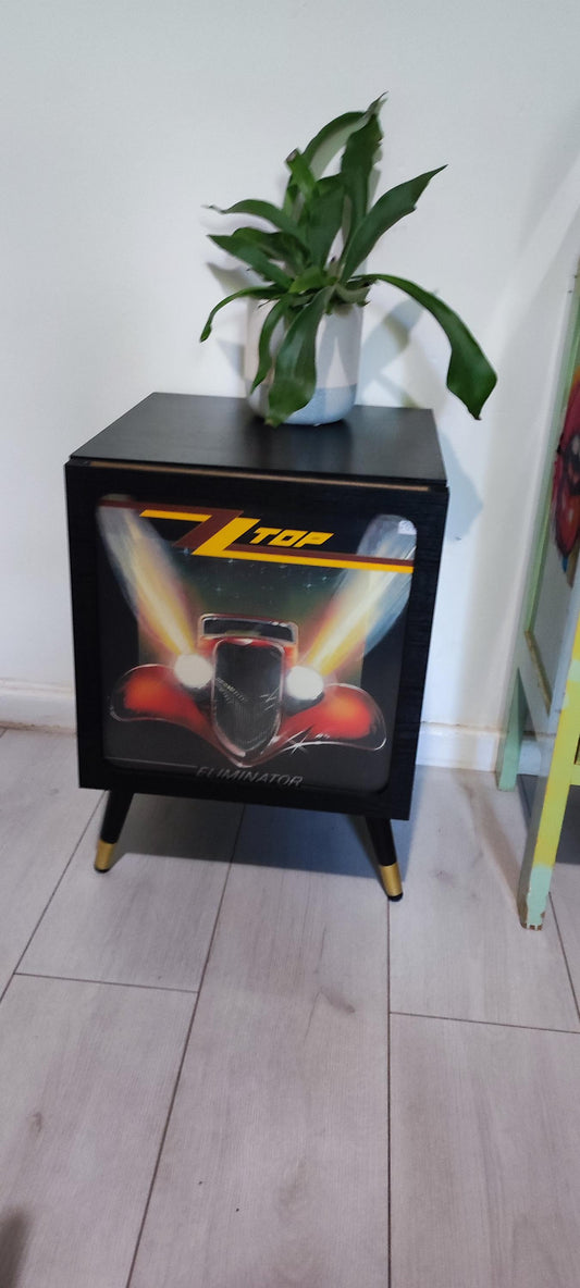 Vinyl Record Stand With Storage and Shelf - Choose Leg Size and Color - Perfect Gift for Music Collectors