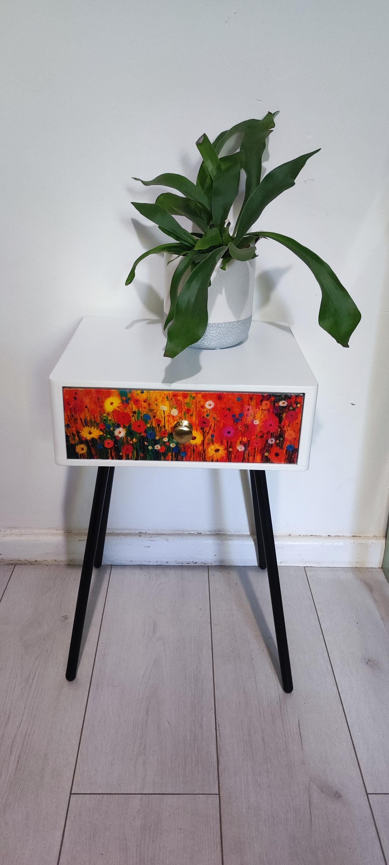 Retro Bedside Table in Choice of Colour - Customizable Design for Stylish Bedroom Decor