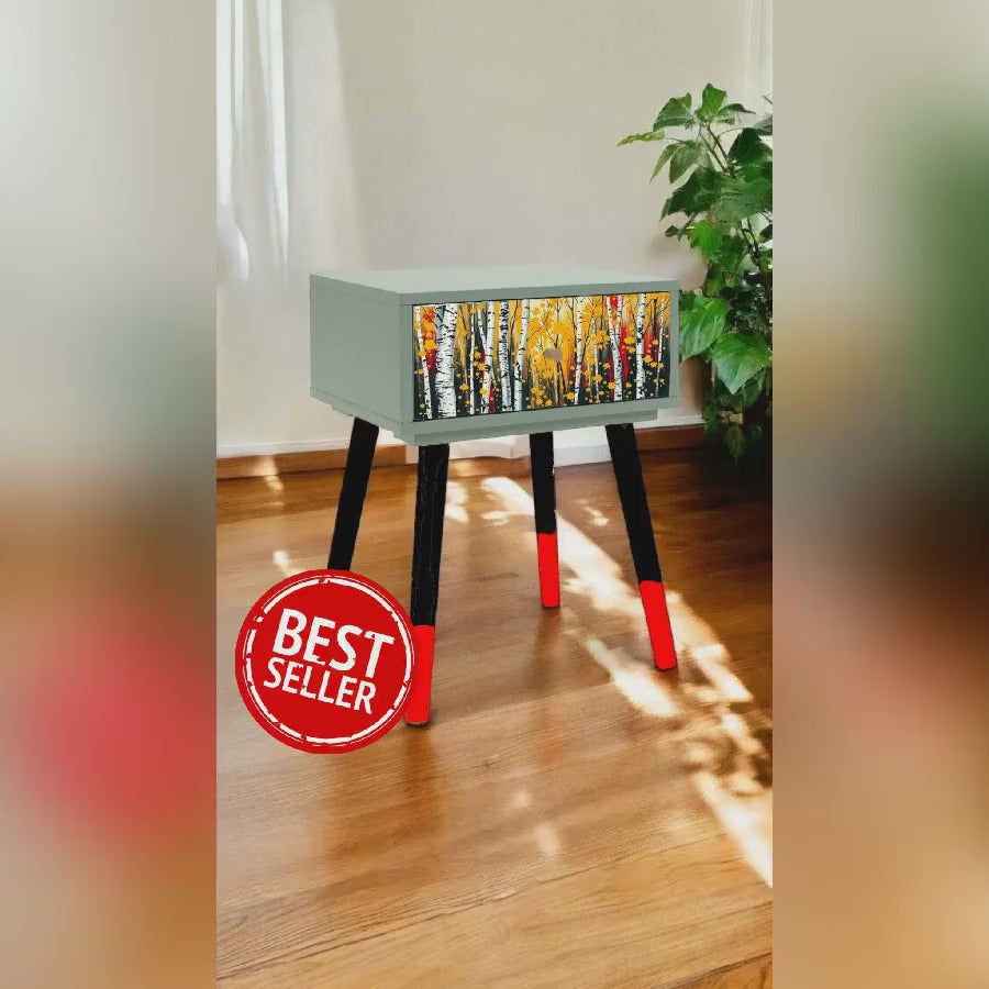 Custom Retro Bedside Table - Choose Your Color, Design & Legs - Transform Your Bedroom - Handcrafted Home Decor