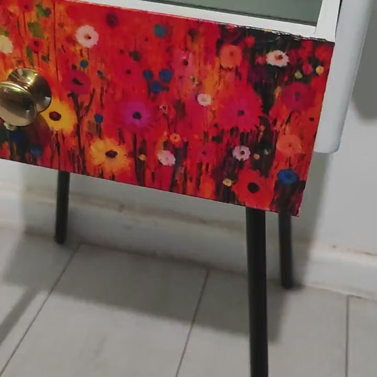 Retro Bedside Table in Choice of Colour - Customizable Design for Stylish Bedroom Decor