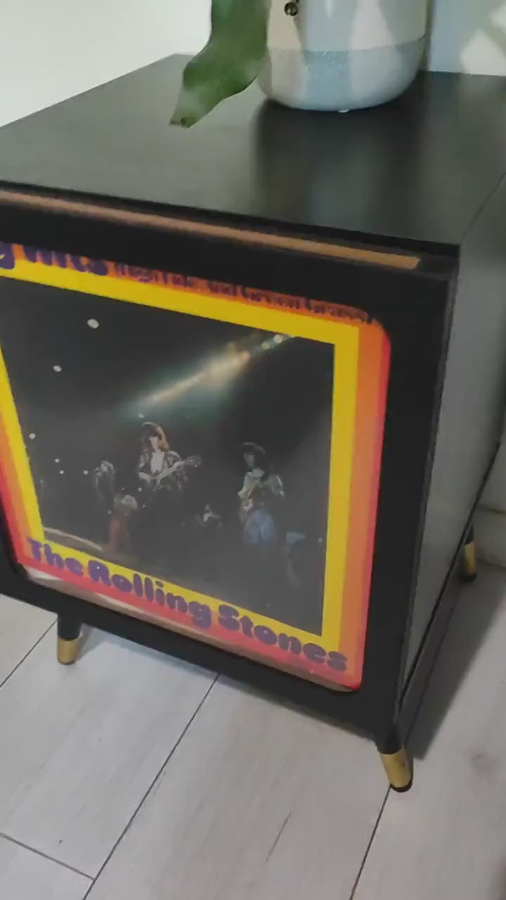 Vinyl Record Stand With Storage and Shelf - Choose Leg Size and Color - Perfect Gift for Music Collectors