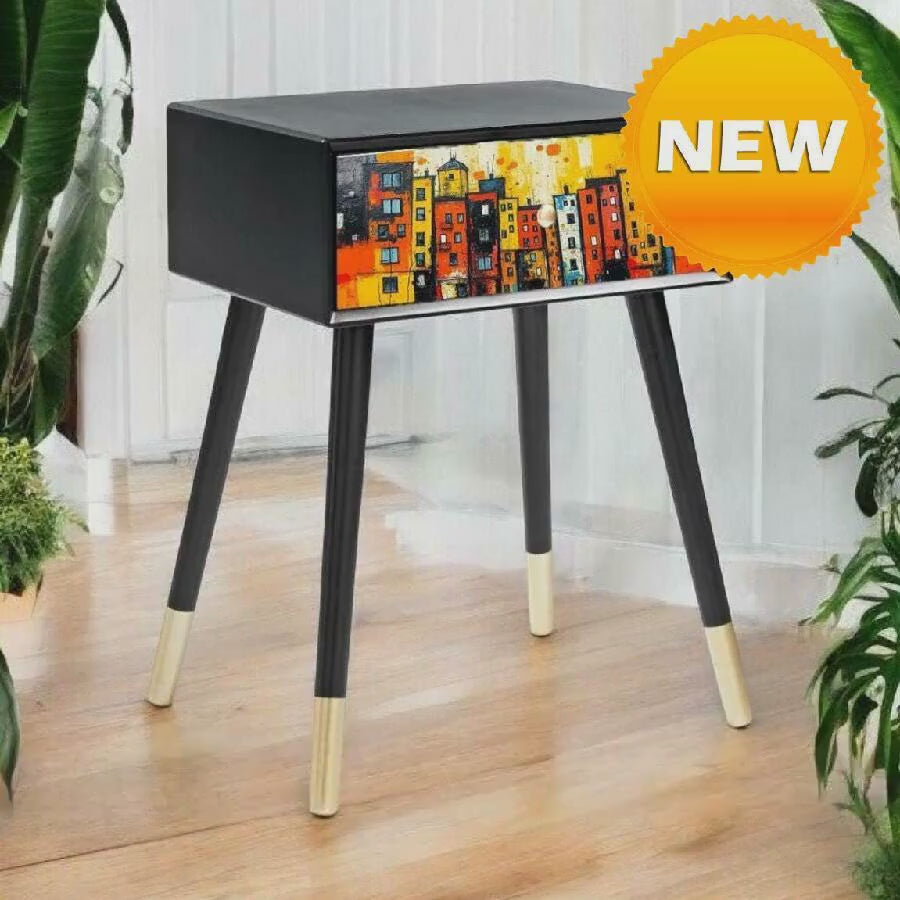 Retro Bedside Table in Custom Color and Design - Transform Your Bedroom with this Stylish Furniture Piece